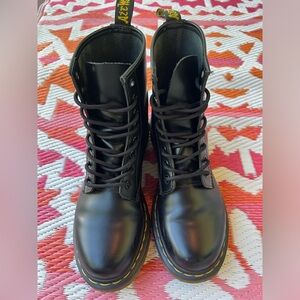 Vegan leather Dr. Marten’s boots, women’s 9